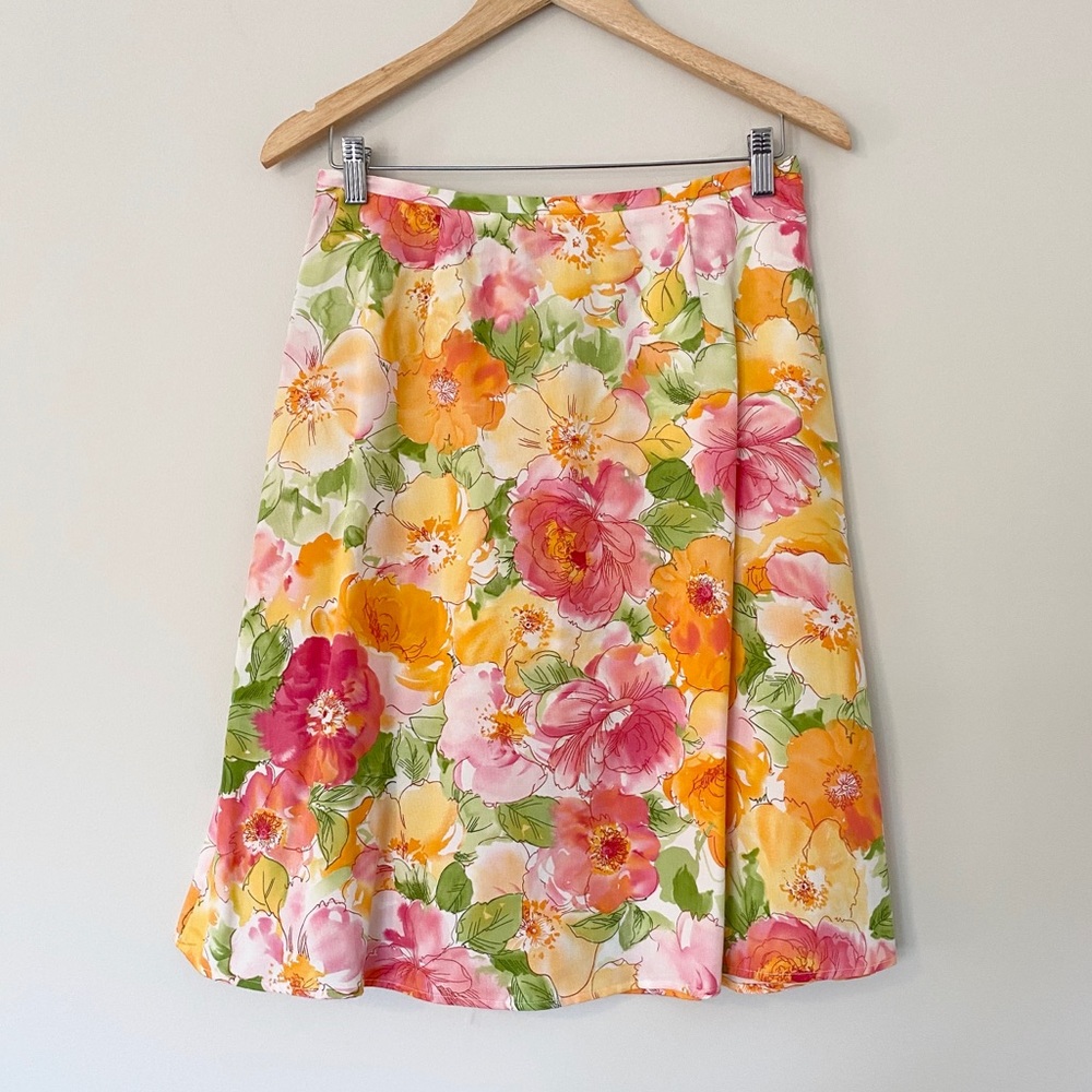 Talbots Petites- Floral Skirt